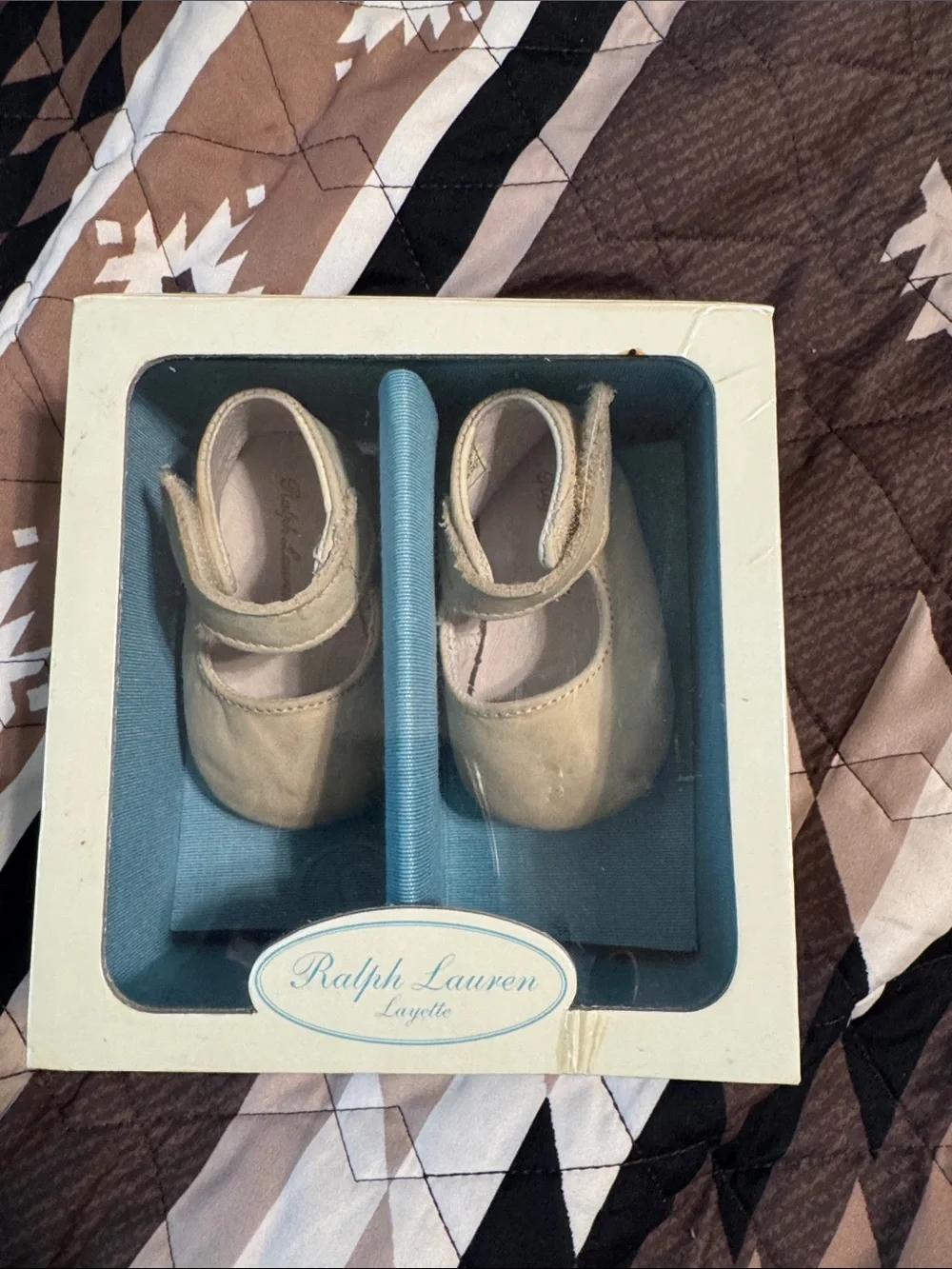 Ralph Lauren Baby Mary Jane Shoes in Cream